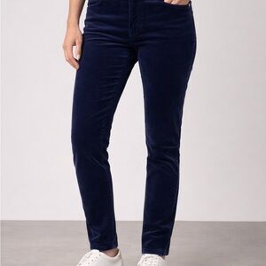 Banana Republic Women’s Navy Blue Velvety Smooth Slim Straight Pants Mid Rise